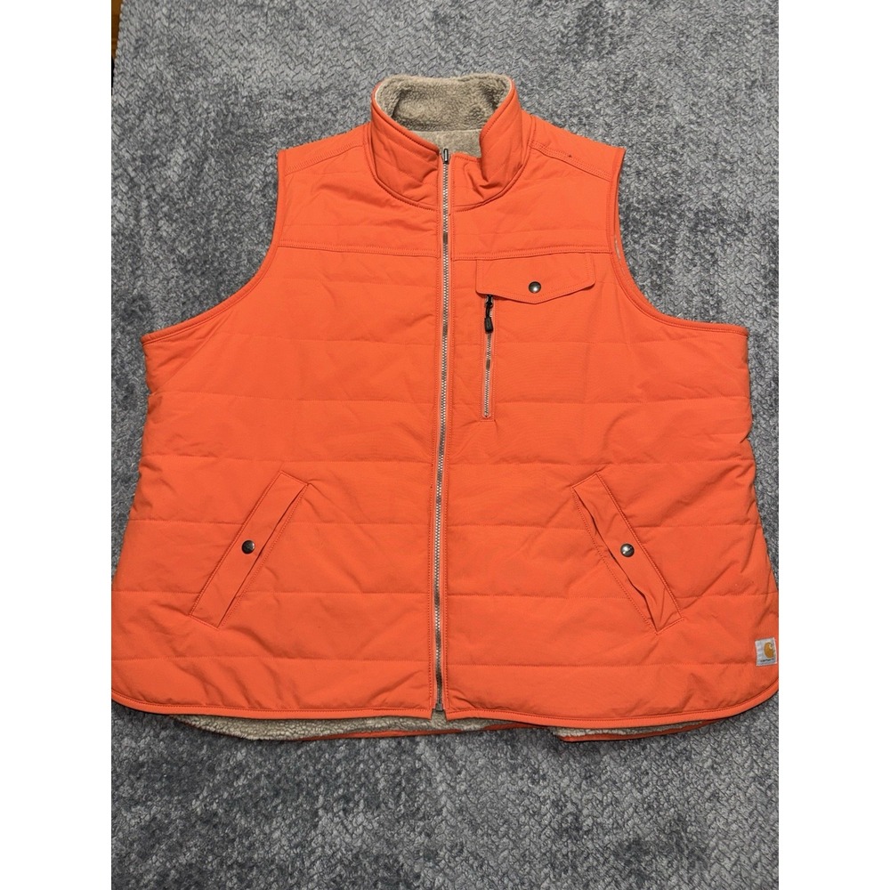 Carhartt Womens Midweight Sherpa Lined Reversible Vest Jacket Size 3X